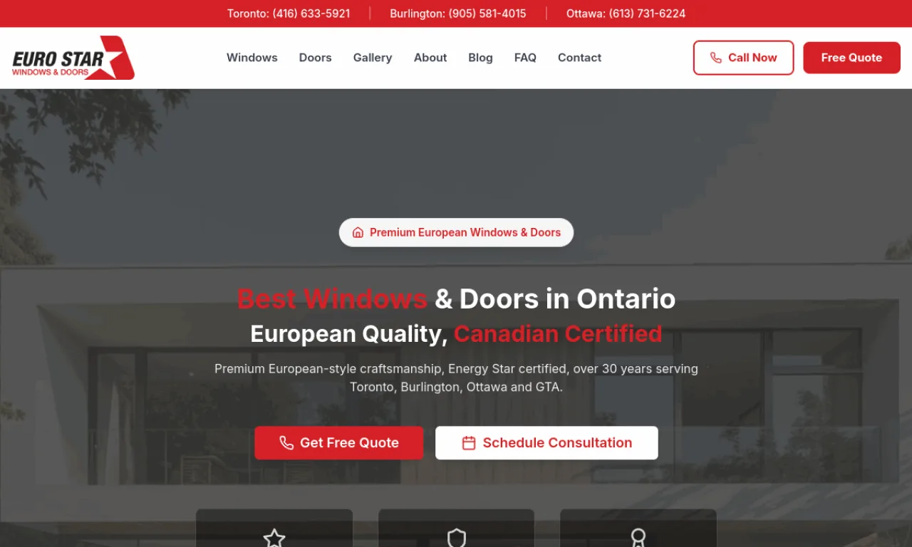 Eurostar Windows website built with SeonixAI technology
