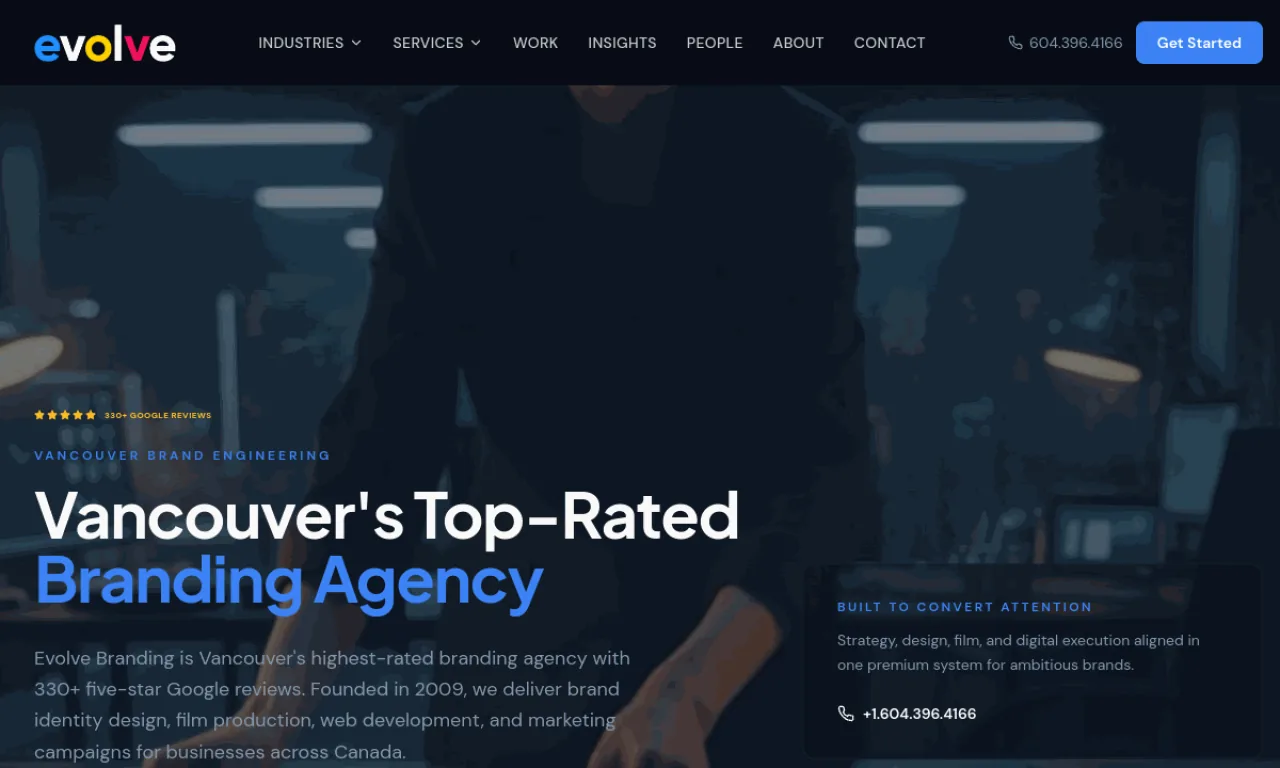 Evolve Brand website built with SeonixAI technology