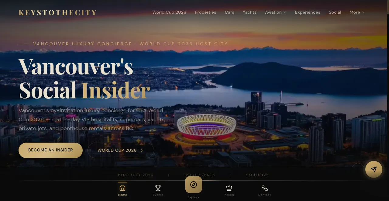 Keys to the City website built with SeonixAI technology