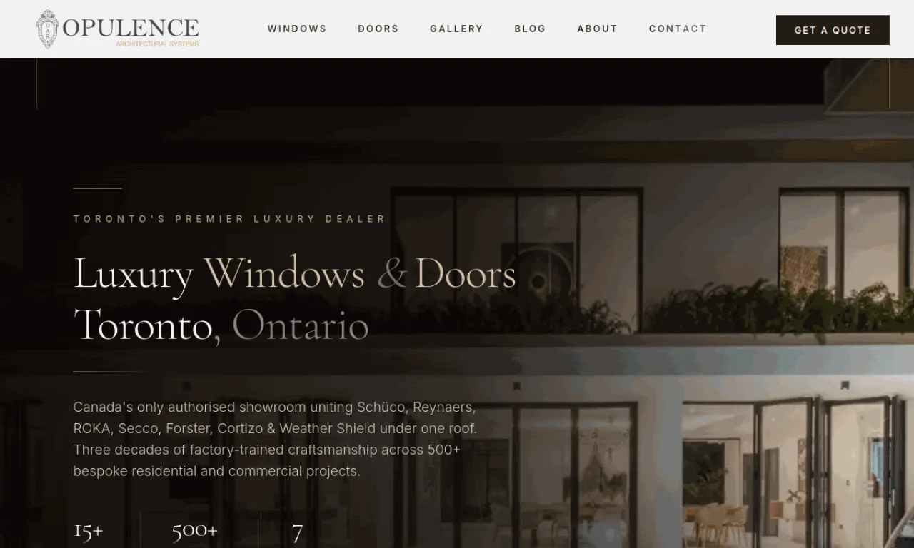 Opulence Systems website built with SeonixAI technology