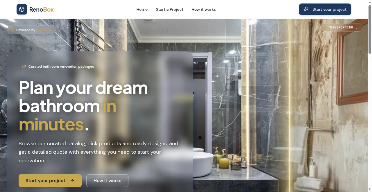RenoBox website built with SeonixAI technology