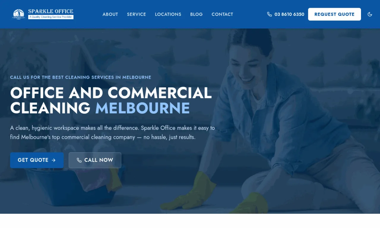 Sparkle Office website built with SeonixAI technology